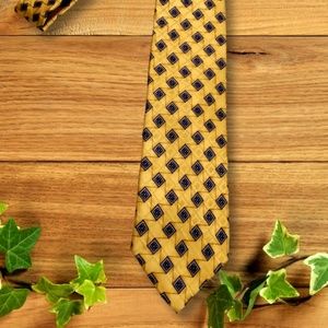 JZ Richards • Yellow Silk Geometric Power Necktie